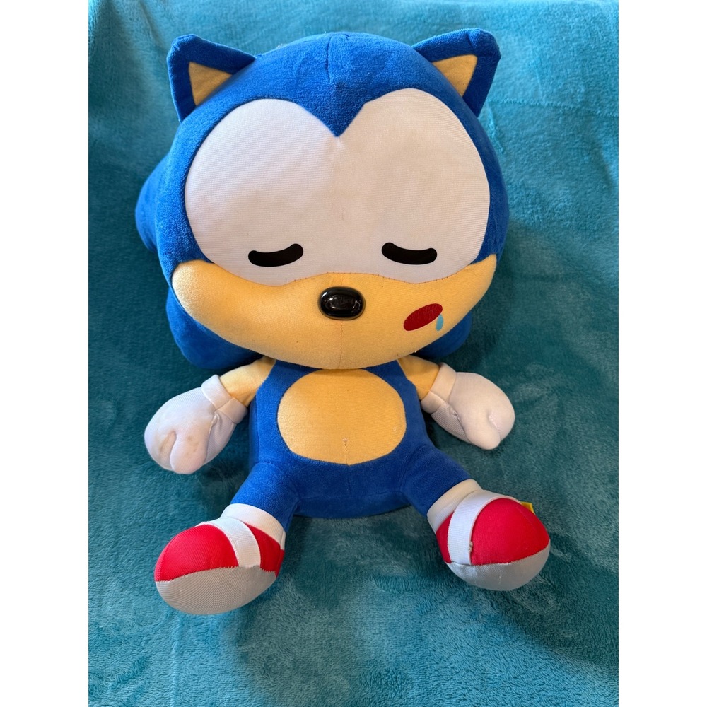 Sega Sonic the Hedgehog‎ Plush 14 Inch Crying Emotive Blue Stuffed Toy Figure